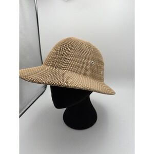 Vintage Woven Straw Safari Hat Ventilated Brim Sun Hat Adjustable Adult     3878